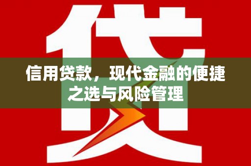 淮阳信用贷款，现代金融的便捷之选与风险管理