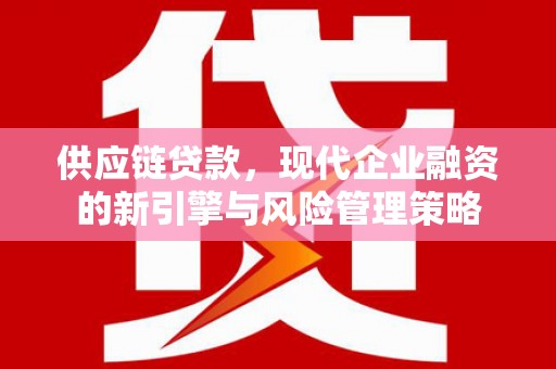 淮阳供应链贷款，现代企业融资的新引擎与风险管理策略