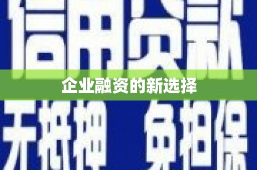 淮阳企业融资的新选择