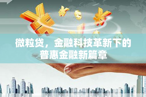 淮阳微粒贷，金融科技革新下的普惠金融新篇章