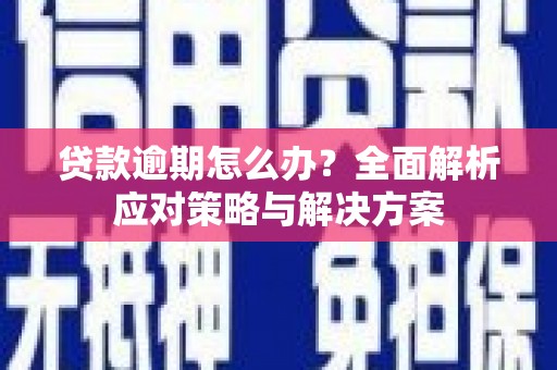 淮阳贷款逾期怎么办？全面解析应对策略与解决方案