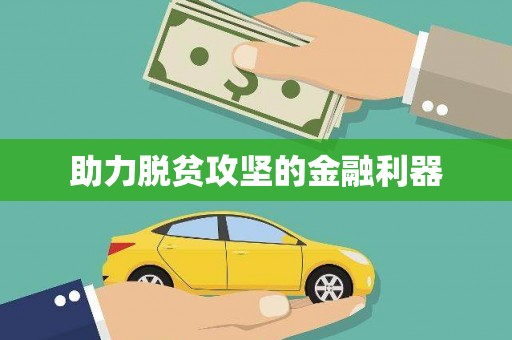 淮阳助力脱贫攻坚的金融利器